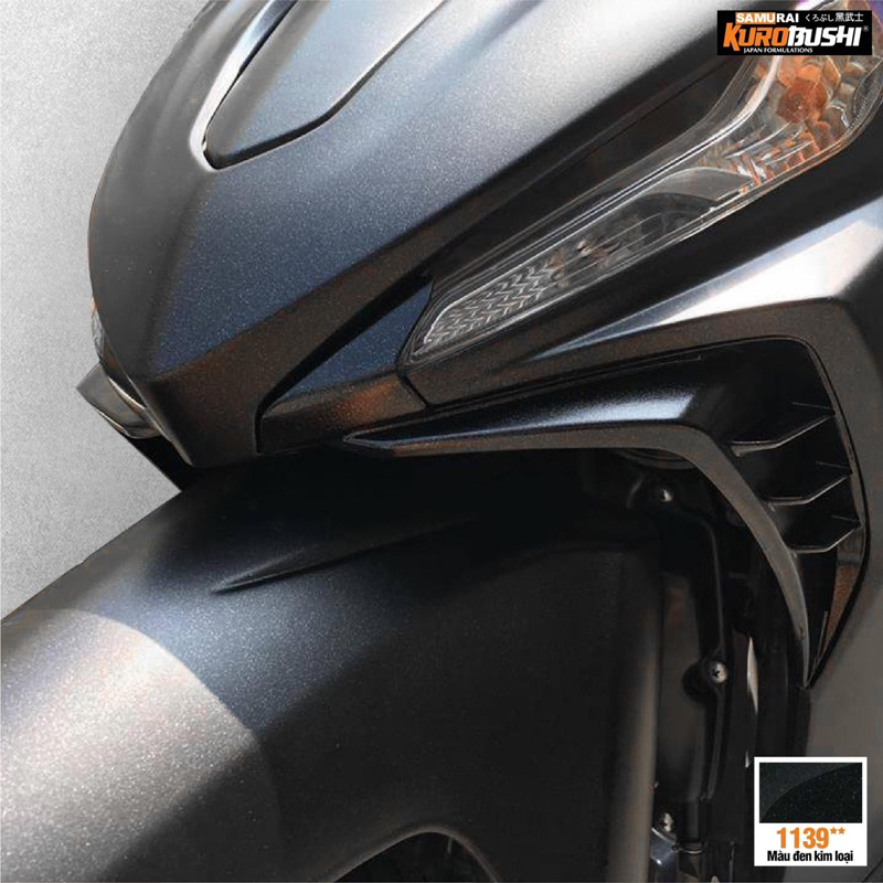 81/1139 Sơn xịt Samurai MÀU ĐEN KIM LOẠI