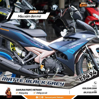 Y9494 Sơn xịt Samurai MÀU XÁM ĐEN MỜ