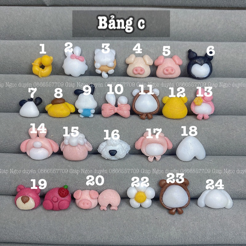 Charm nail không vẽ bảng c