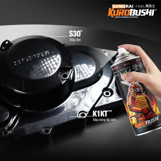S30 Sơn xịt Samurai MÀU ĐEN