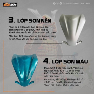 Y132 Sơn xịt Samurai MÀU XANH
