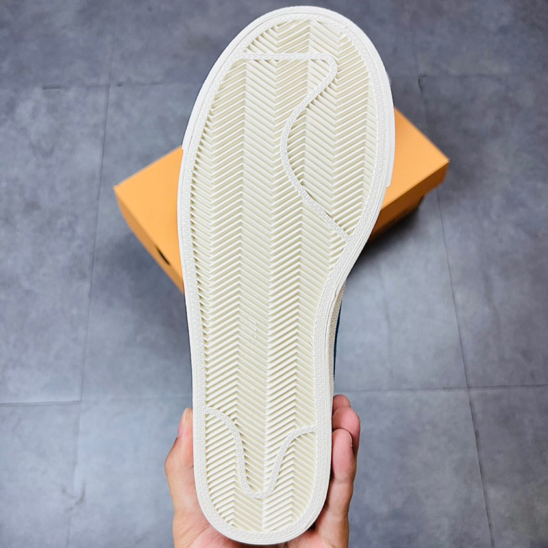 Giày Sneaker Cổ Thấp NK Blazer Low 77 Jumbo Feminino Denim Boucle Jean Swoosh Thổ Cẩm Hàng TC