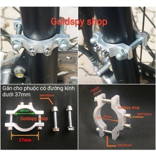 Cùm phuộc CNC bắt phuộc, pát phuộc, pát ghi đông đa năng gắn đèn trợ sáng