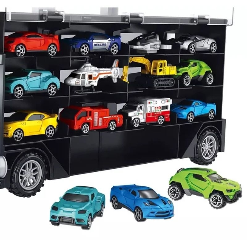 ĐỒ CHƠI XE CONTAINER TẢI CỠ LỚN 50CM KÈM 12 XE NHỎ