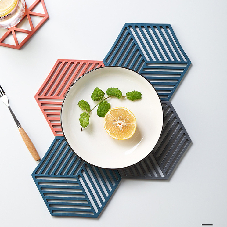 Đế lót nồi, ly để bàn bếp cách nhiệt bằng silicone phong cách Bắc Âu