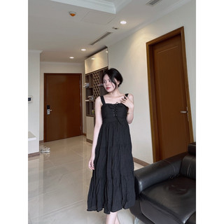 Đầm tầng hai dây đan dây ngực