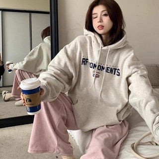 Áo Hoodie Nữ RETROMOMENTS Fom Rộng Mũ Trùm Vải Nỉ Bông Cotton Cao Cấp