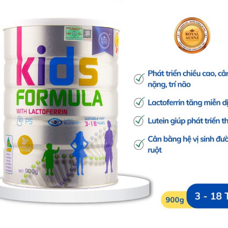 Sữa bột Hoàng Gia Úc Kids Formula Royal Ausnz bổ sung dưỡng chất cho trẻ từ 3 tuổi trở lên