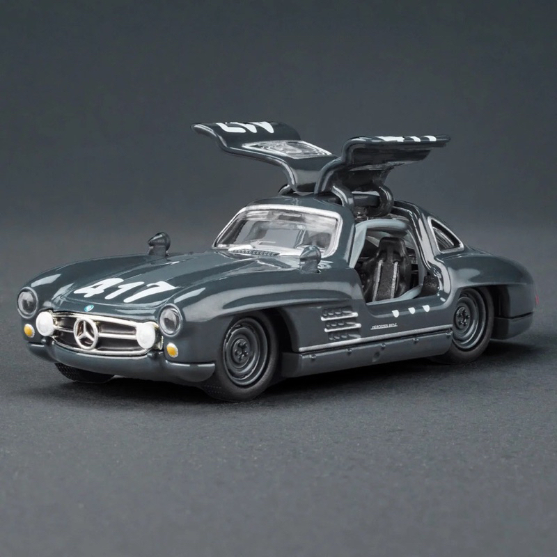 BoonShop Xe mô hình Hot Wheels Elite 64 Series Mercedes-Benz 300 SL - Graphite gray