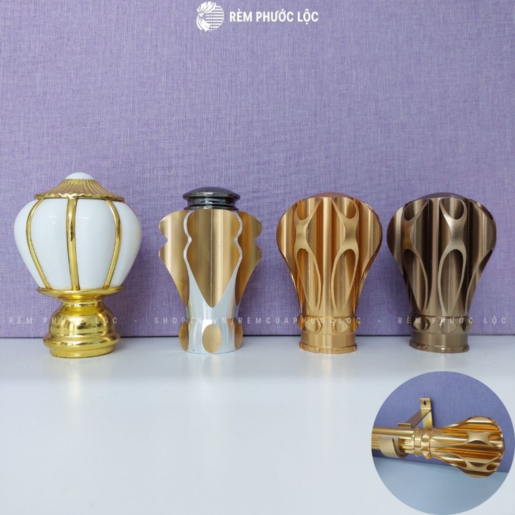 Đầu Thanh Treo Rèm Cao Cấp - Đầu Chụp Thanh Treo Rèm - Đầu Bịt Trang Trí Thanh Treo Rèm Nhập Khẩu