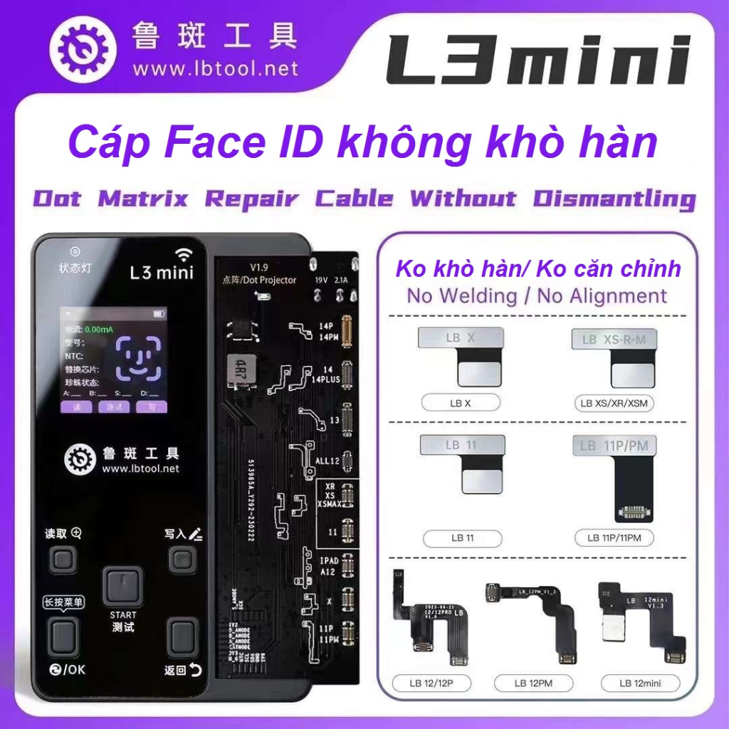 Cáp Face ID Luban không Khò Hàn X-12PRM