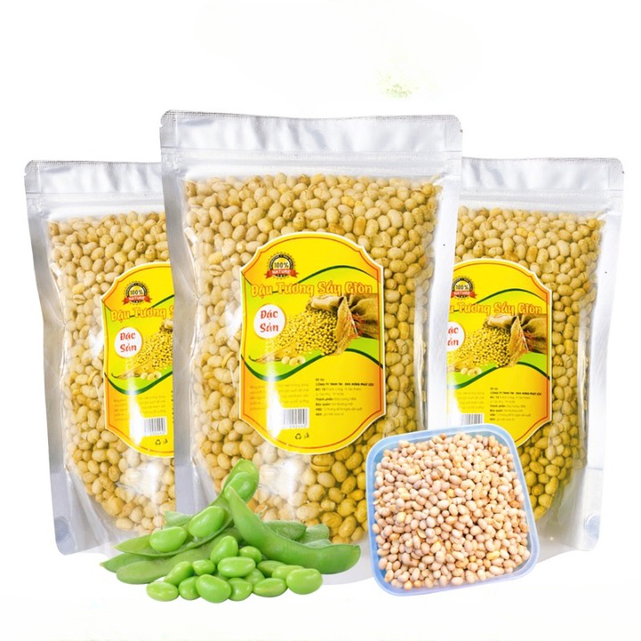 1Kg Đậu Tương Đậu Nành Sấy Giòn Loại 1 Giòn Thơm
