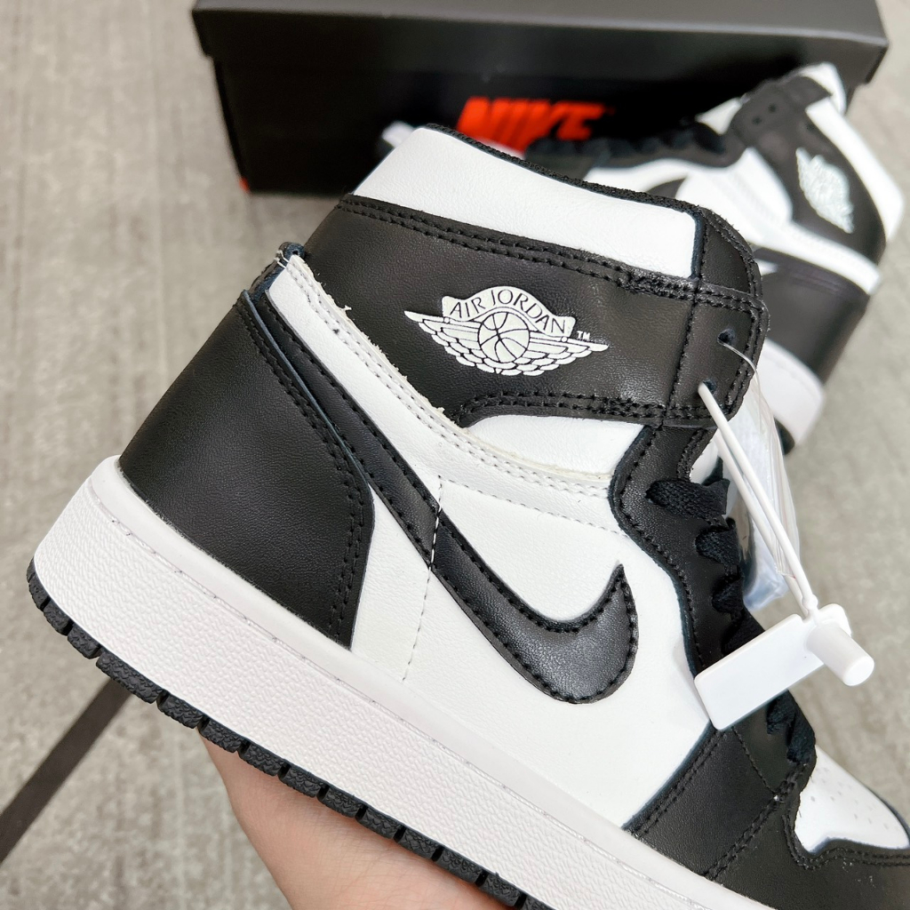 Giày Jordan 1 Panda Cổ Cao, Giày thể thao Jordan, Giày sneaker JD1 High đen trắng cao tặng Full bill box