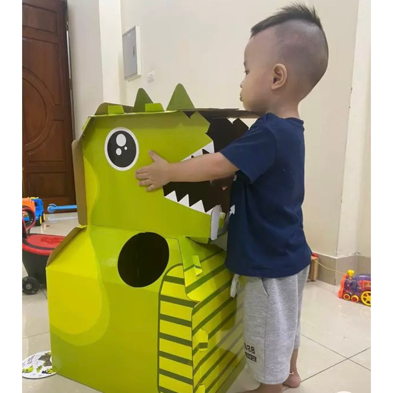 Đồ chơi thùng carton hoá trang các con vật cho Bé - mô hình cosplay động vật tự lắp