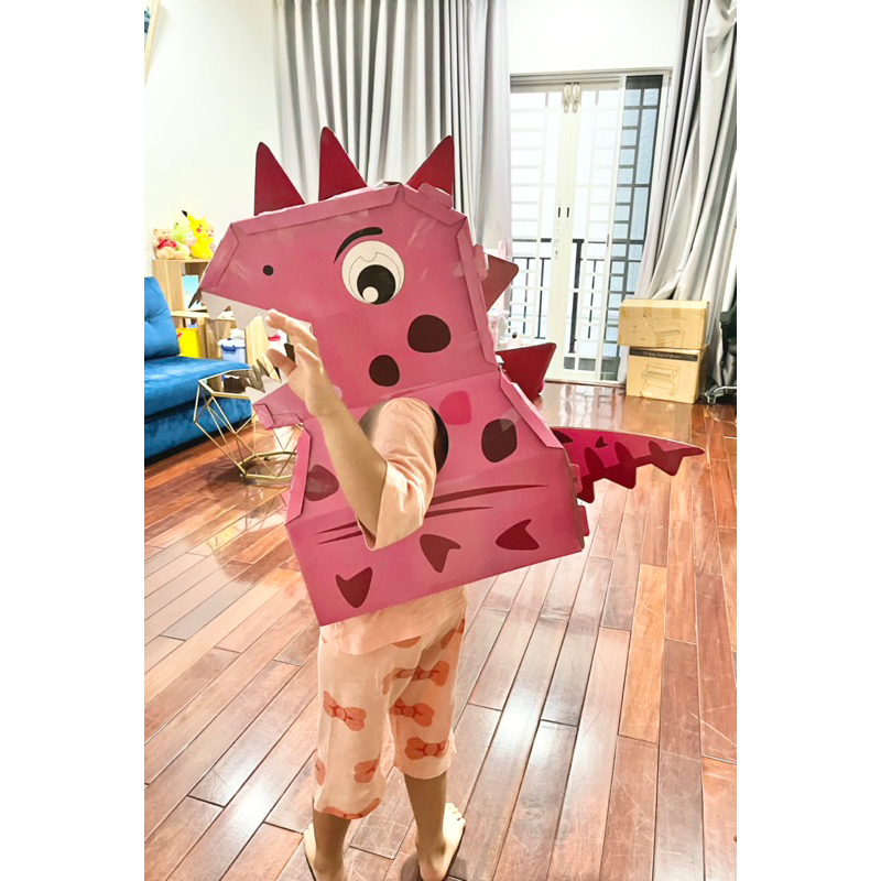 Đồ chơi thùng carton hoá trang các con vật cho Bé - mô hình cosplay động vật tự lắp