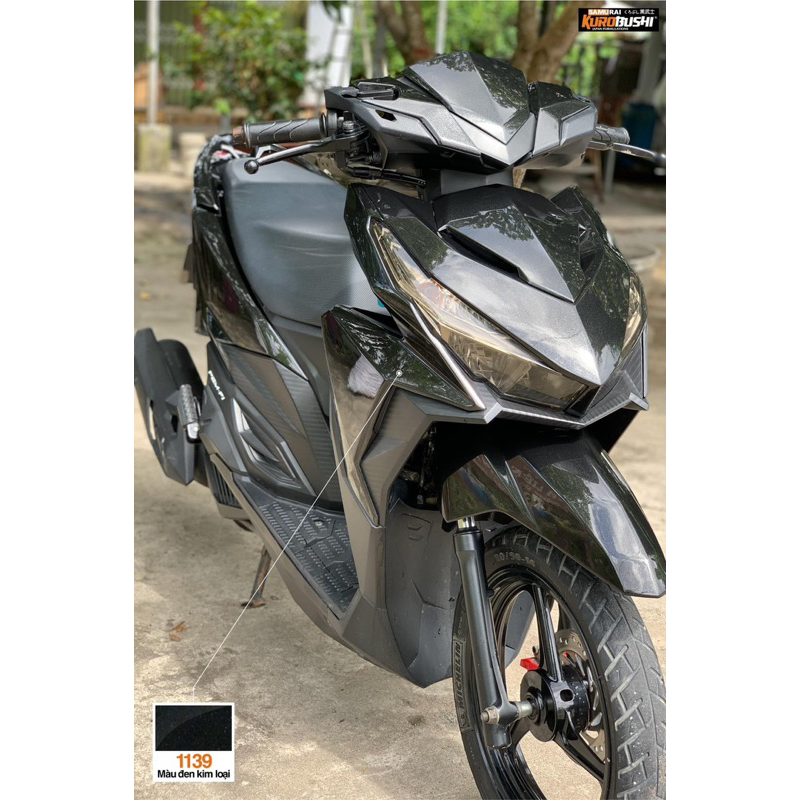 81/1139 Sơn xịt Samurai MÀU ĐEN KIM LOẠI