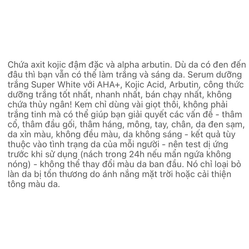 Kích trắng aha xanh chuẩn thái