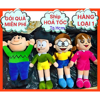 (Hỏa Tốc) LOẠI 1 Gấu Bông NOBITA,XUKA,CHAIEN,XÊKO 50cm Cao Cấp,Lông Nhung Mềm Mịn,Chi Tiết Thêu