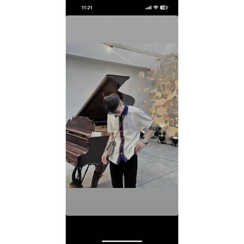 Áo Polo GG Gold Button mới về hàng siêu cấp chuẩn tag mác