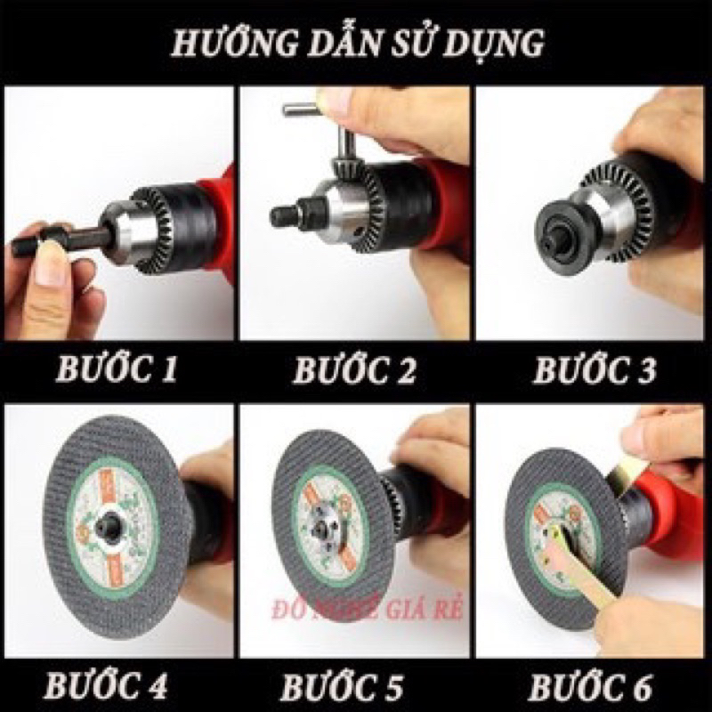 Đầu Chuyển Máy Khoan Thành Máy Mài,Máy Cắt Đa Năng Dùng Được các loại máy khoan   :