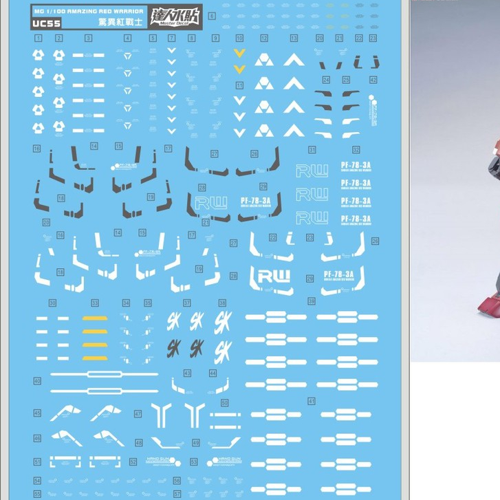 Đề can - Decal nước MG Amazing Red Warrior