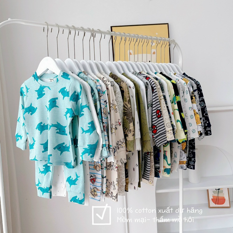 BÉ TRAI - COMBO 3 BỘ COTTON XUẤT DƯ CHO BÉ, BỘ THU ĐÔNG DÀI TAY XUẤT DƯ BÉ TRAI, BÉ GÁI.