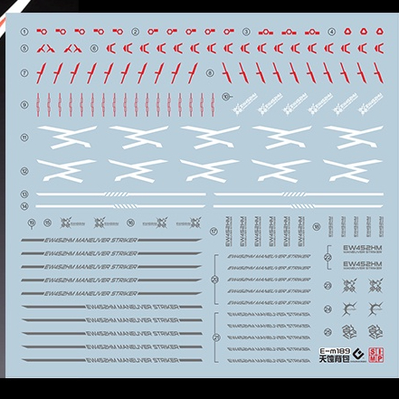 Đề can - Decal nước cho mô hình lắp ráp MG Maneuver Striker
