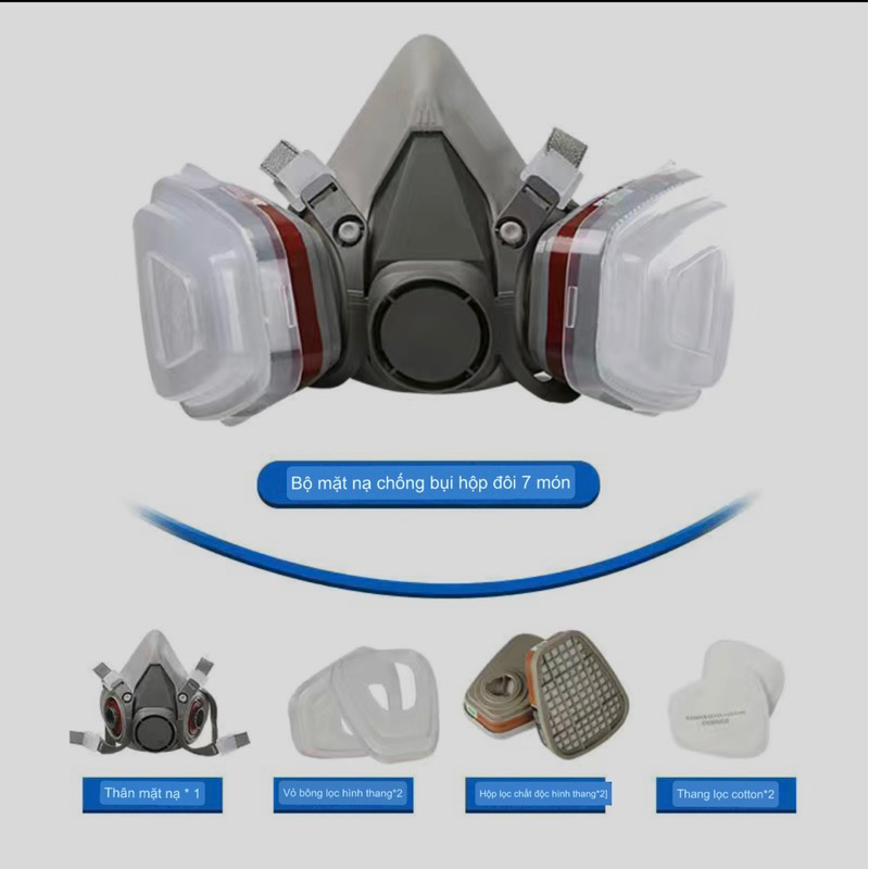 MẶT NẠ PHÒNG ĐỘC CHỐNG NGẠT KHÓI 6200 - CÁO ĐEO NƠ