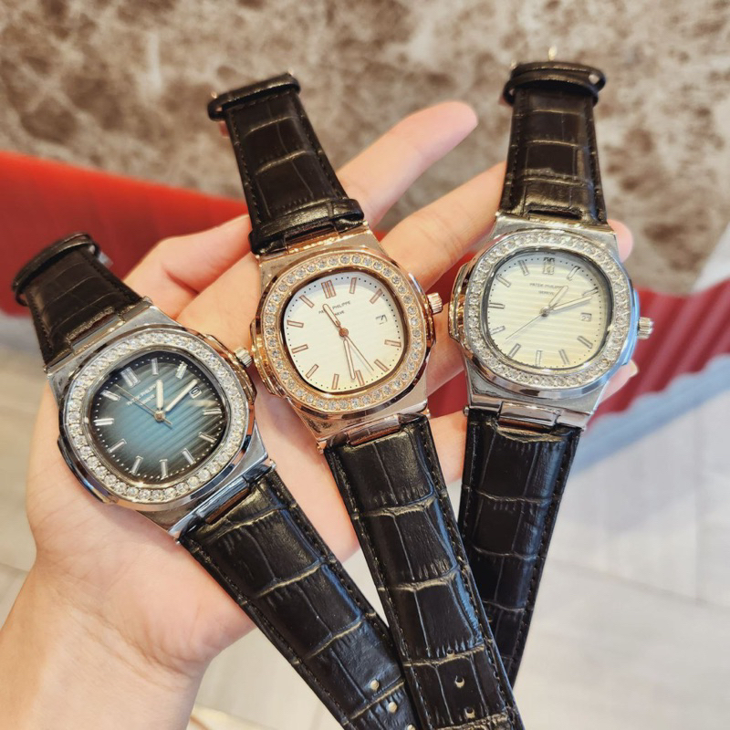 Đồng Hồ Nam Dây Da Máy Pin Mặt 38mm _Hongtaywatch
