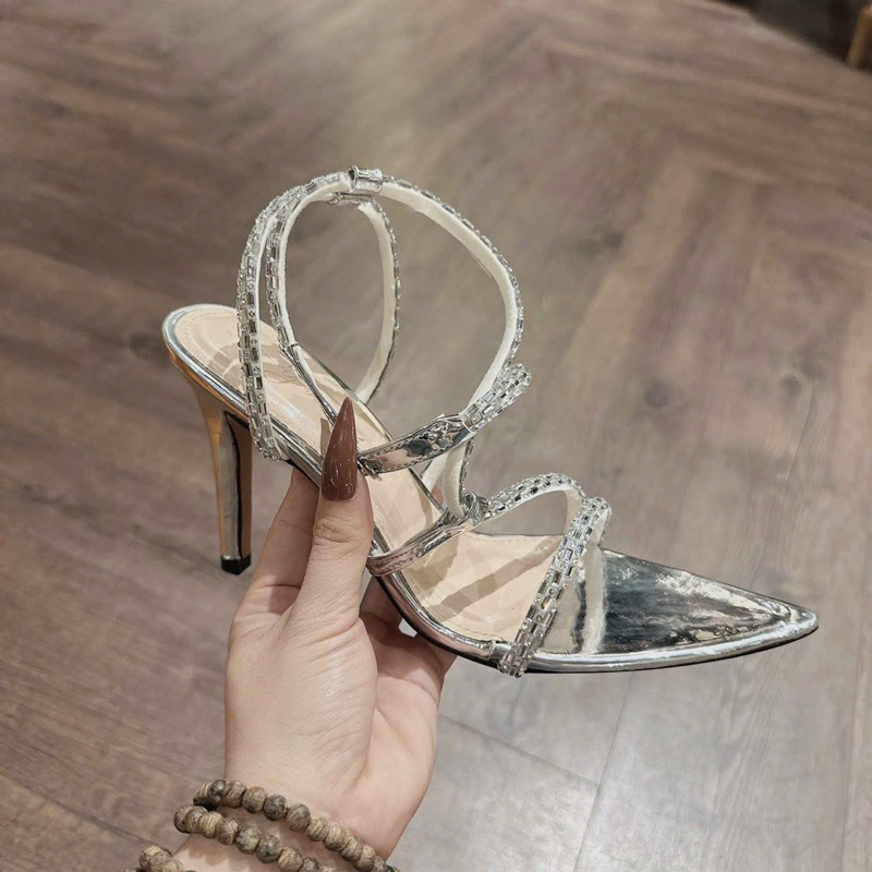 GIÀY CAO GÓT 9 PHÂN DÂY ĐÁ SANH CHẢNH