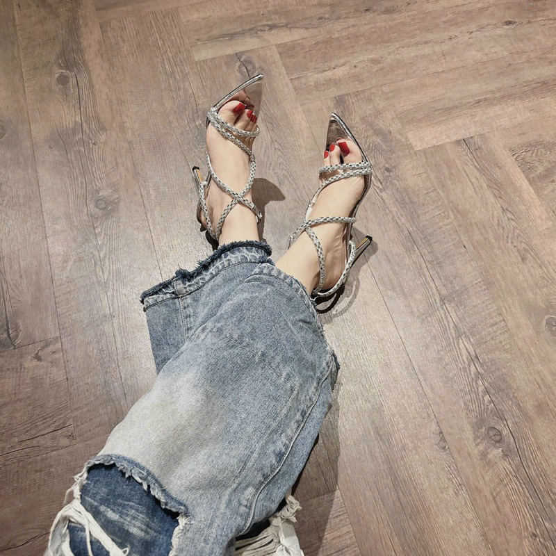 GIÀY CAO GÓT 9 PHÂN DÂY ĐÁ SANH CHẢNH