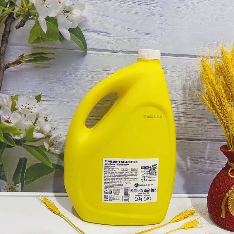 Can Nước rửa chén Sunlight Chanh 3.6kg