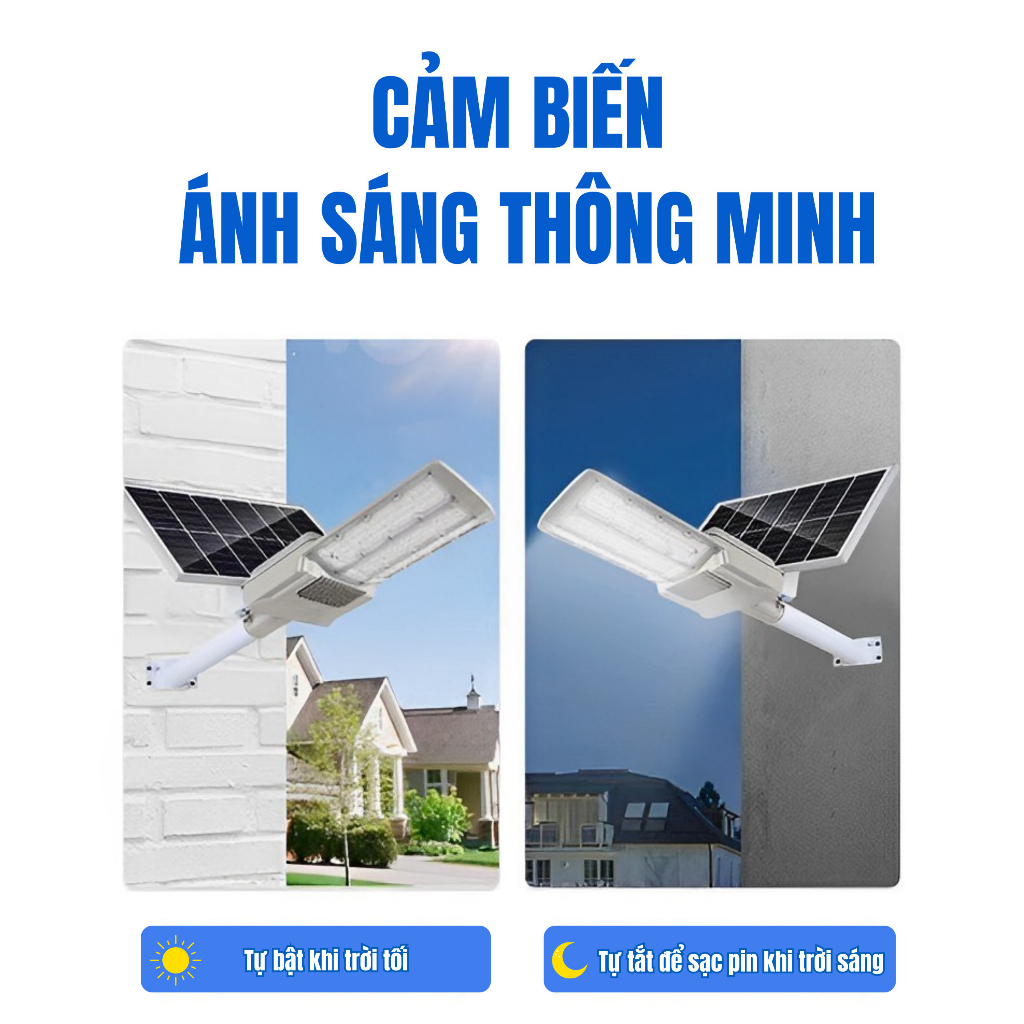 Đèn Năng Lượng Mặt Trời Bàn Chải Mẫu Mới ATH LIGHTING, Loại Đèn Đường Chip Led SMD 5730 Có 3 Mặt Sáng, BH 2 năm