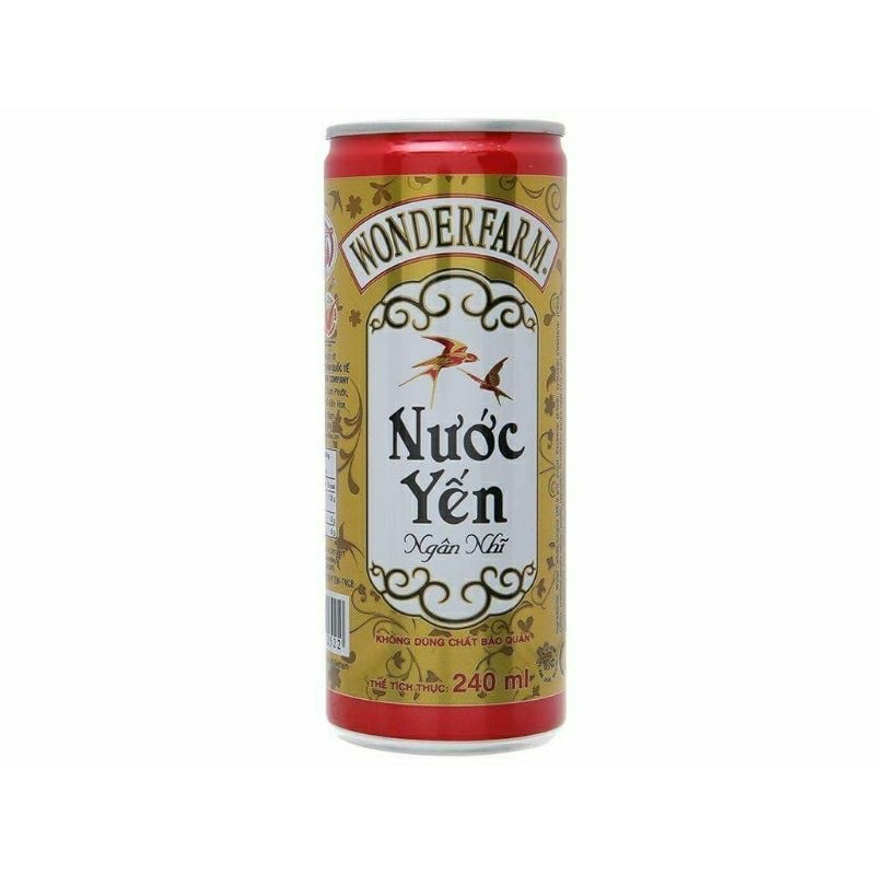 1 lốc 6 lon Nước yến ngân nhĩ wonderfarm 240 ml