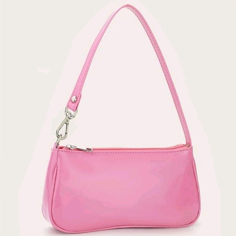 Túi Đeo Vai Màu Hồng Y2K Thời Trang Basic Đơn Giản Barbiecore 2000s, Mean Girls Aesthetic