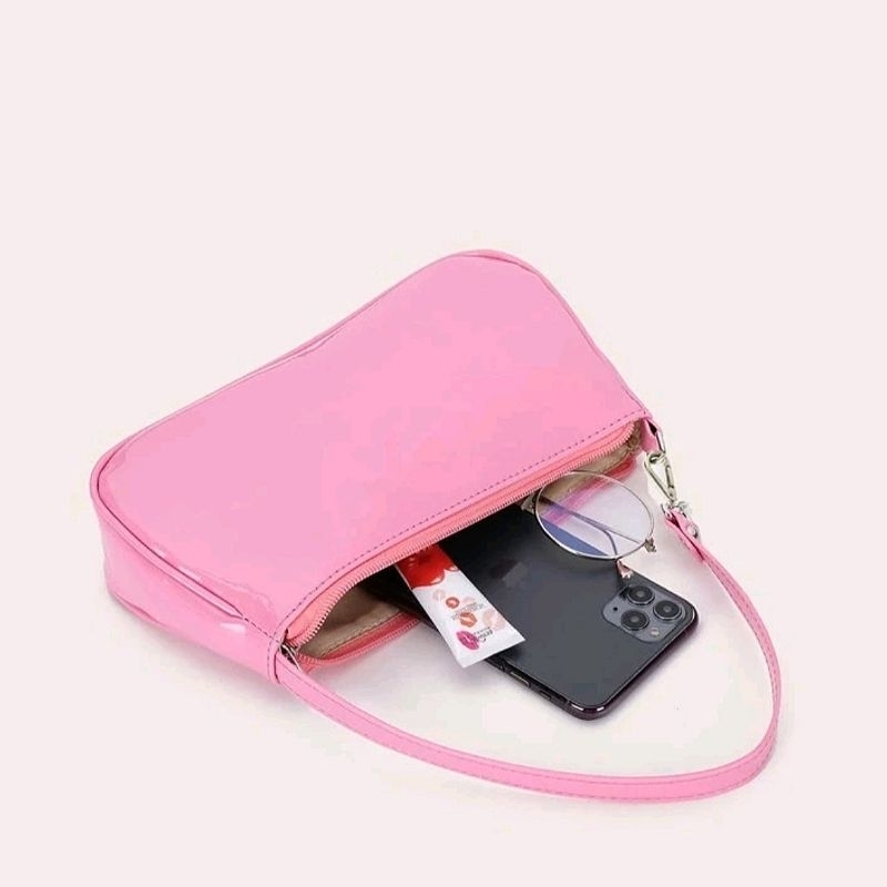 Túi Đeo Vai Màu Hồng Y2K Thời Trang Basic Đơn Giản Barbiecore 2000s, Mean Girls Aesthetic