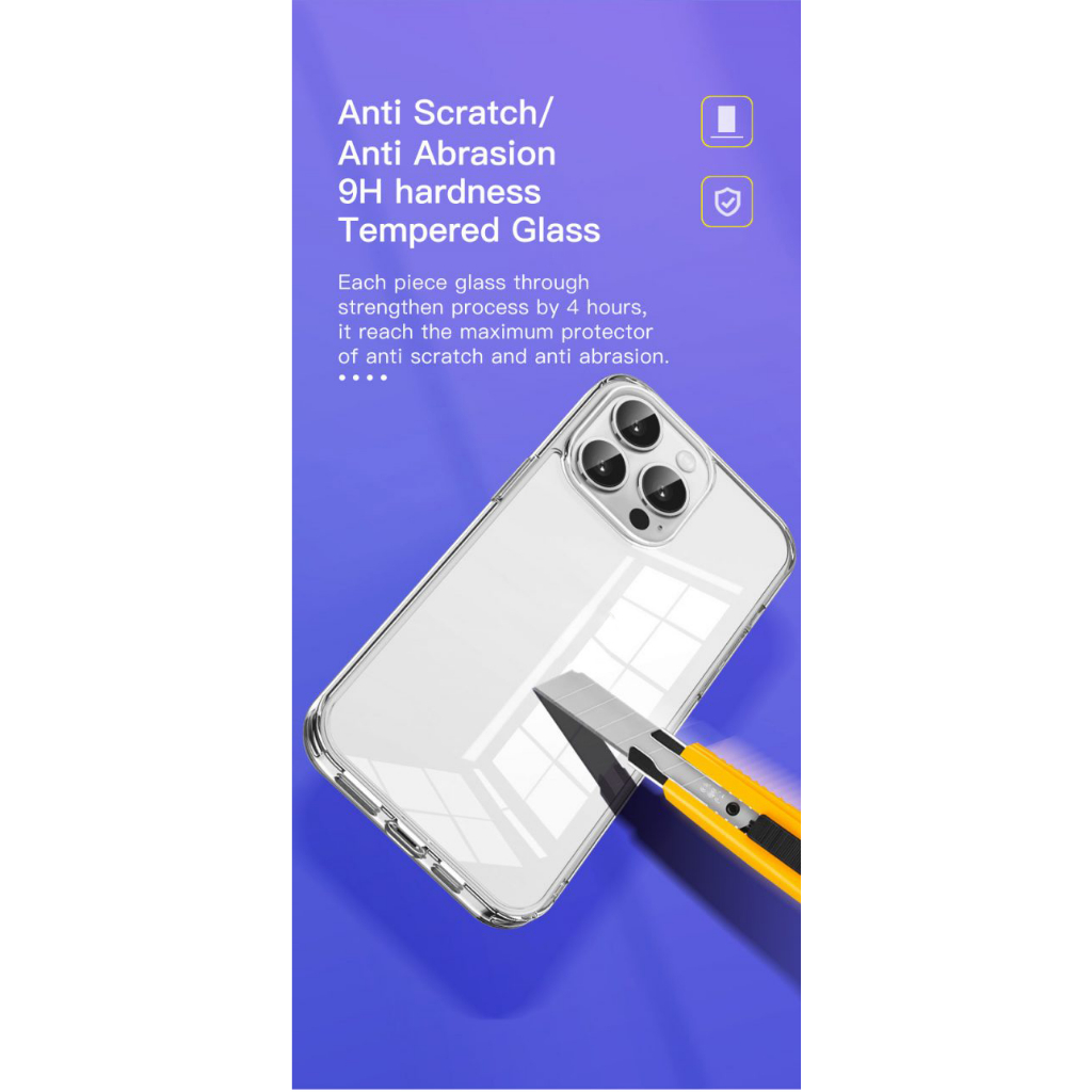 Ốp Lưng MIPOW TEMPERED TRANSPARNET 15 15 Plus 15 Pro 15 Promax