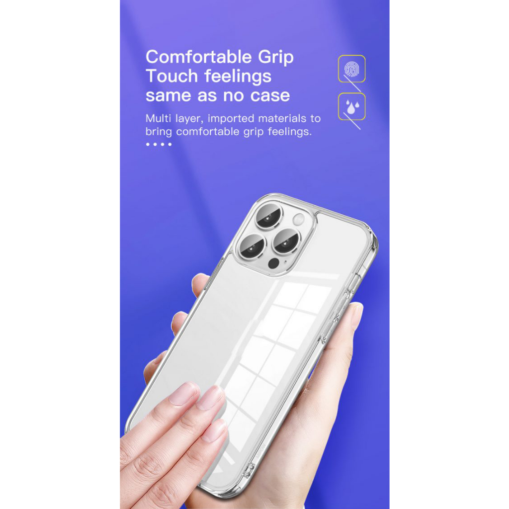 Ốp Lưng MIPOW TEMPERED TRANSPARNET 15 15 Plus 15 Pro 15 Promax