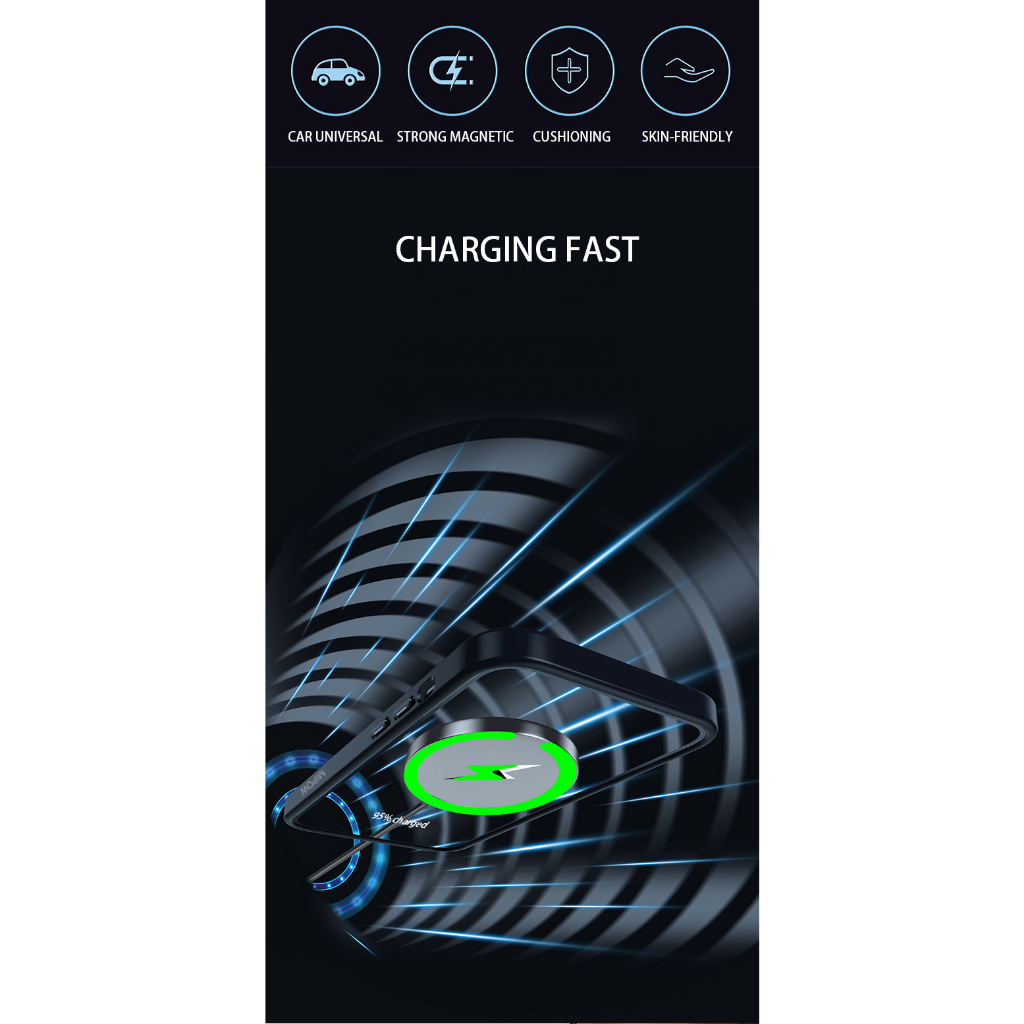 Ốp Lưng MIPOW MAG STAND 2 IN 1 TRANSPARENT 15 15 Plus 15 Pro 15 Promax