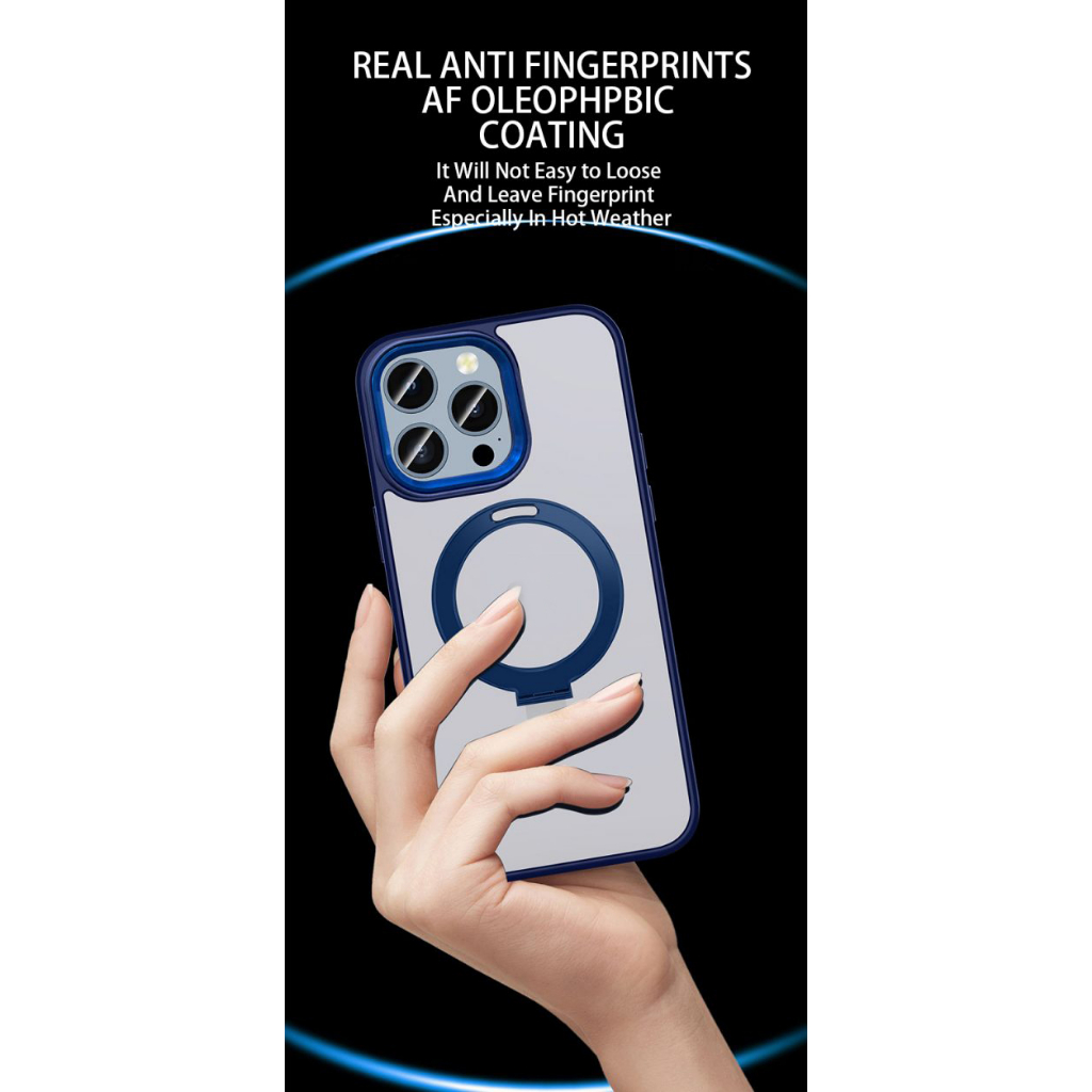 Ốp Lưng MIPOW MAG STAND 2 IN 1 TRANSPARENT 15 15 Plus 15 Pro 15 Promax