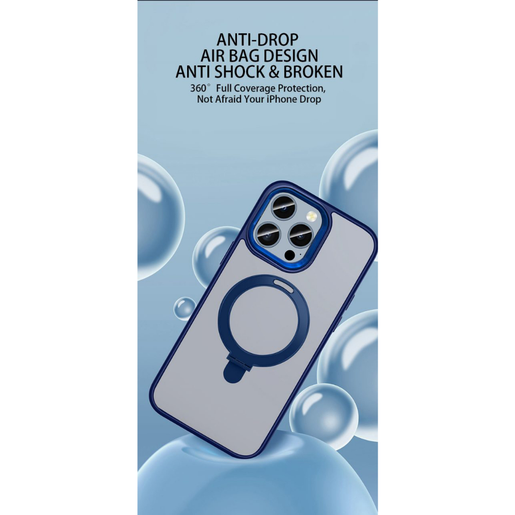 Ốp Lưng MIPOW MAG STAND 2 IN 1 TRANSPARENT 15 15 Plus 15 Pro 15 Promax