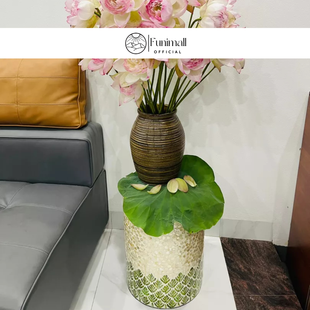 Ghế đôn khảm trai kê đồ trang trí phòng khách, khách sạn nhiều size