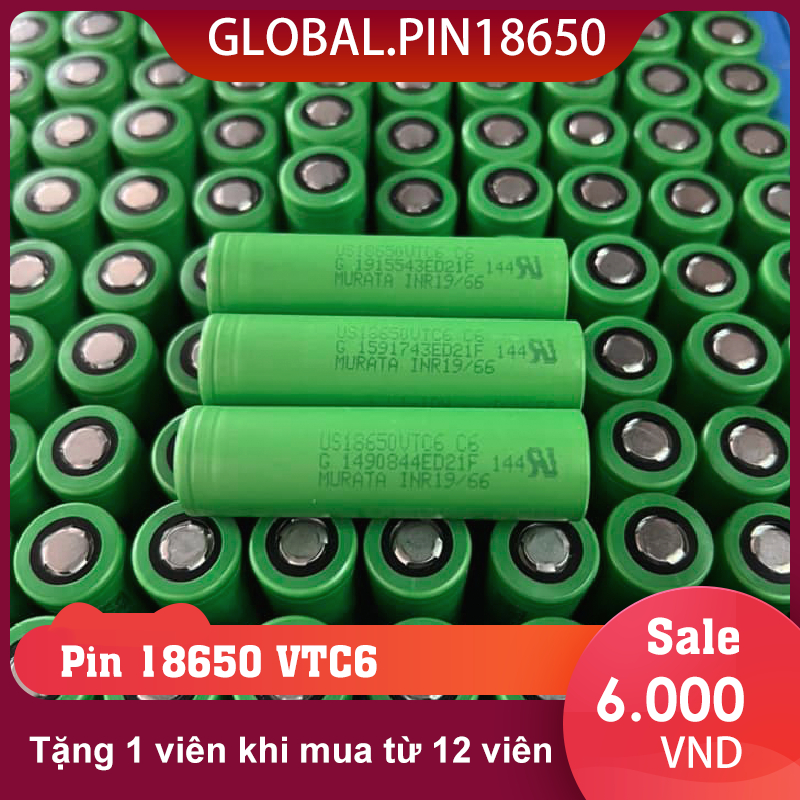 Pin18650 dung lượng cao 3300mAh VTC6 - 3.7v xả 30A