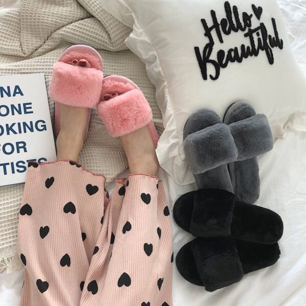 Dép Lông Đi Trong Nhà Siêu Ấm Siêu Xinh Sang Chảnh Đế Chống Trơn Trượt