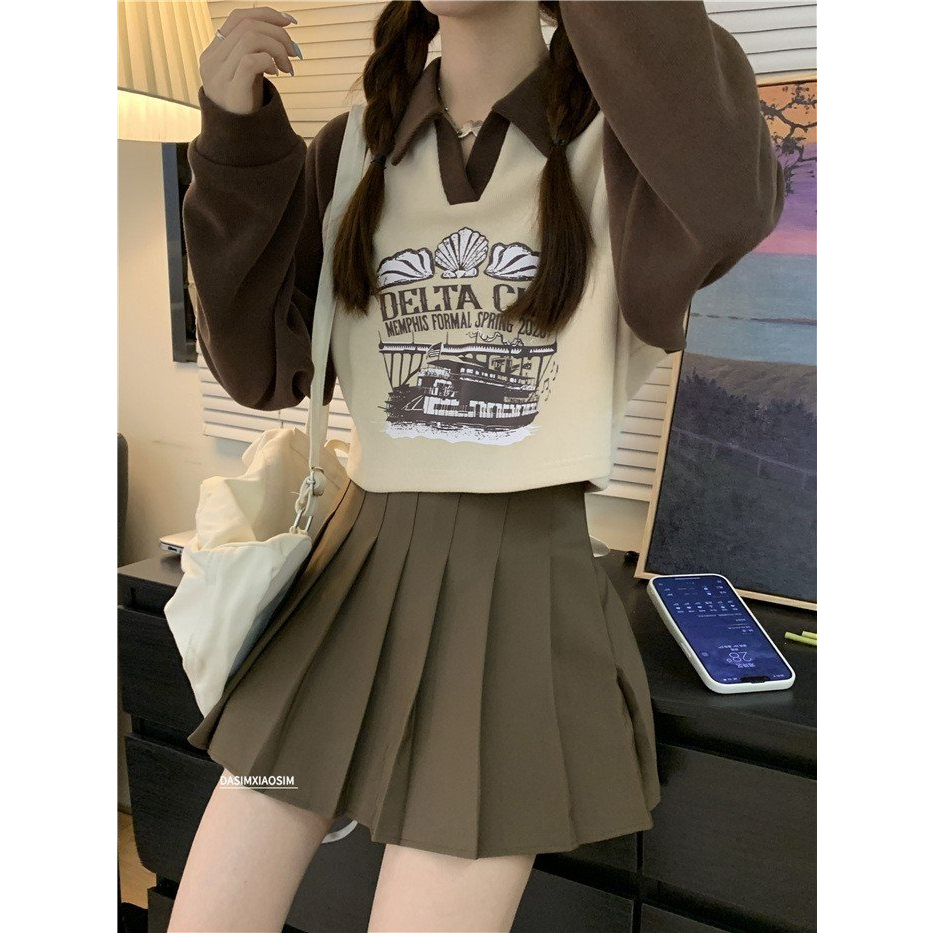 Áo polo croptop Denta Chi, áo kiểu nữ form rộng khoe eo phong cách Hàn Quốc ulzzang sexy bánh bèo COLLAR