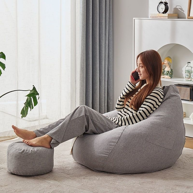 Ghế sofa lười hạt xốp hình túi đậu nhẹ nhàng thỏa mái có tác dụng massage