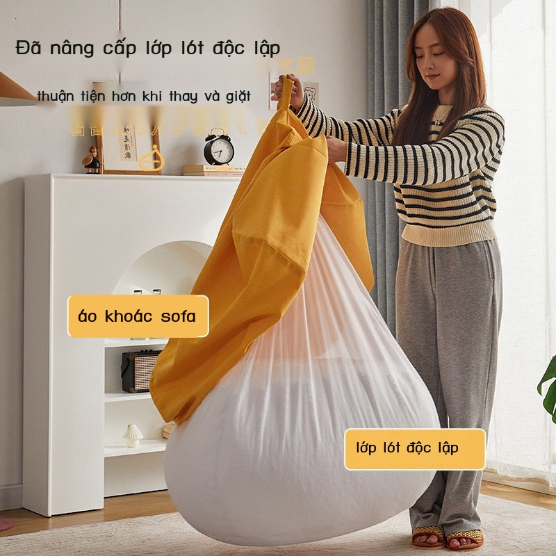 Ghế sofa lười hạt xốp hình túi đậu nhẹ nhàng thỏa mái có tác dụng massage