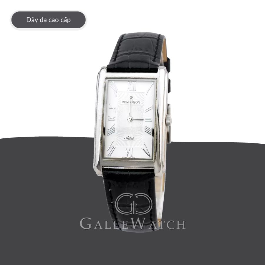 Đồng hồ nam Romanson TL0110MWWH mặt kính cứng, chịu nước 3 ATM, dây da đeo tay cao cấp, thời trang, chính hãng