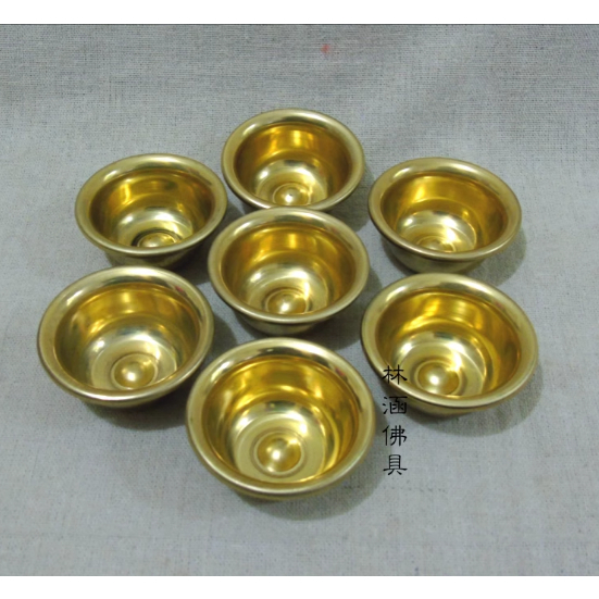 Chén đồng cúng nước siêu mini 5cm - Pháp khí Mật tông - Phật giáo Tây Tạng