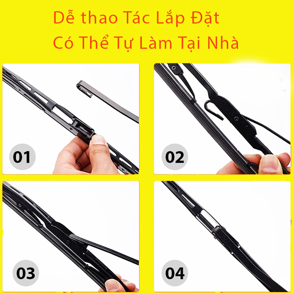 Gạt Mưa Ô Tô Khung sắt TSG lưỡi silicon,Dùng Các xe Hyundai i10, Getz, Santafe, Accent, Tucson, Kona, Elantra siêu bền